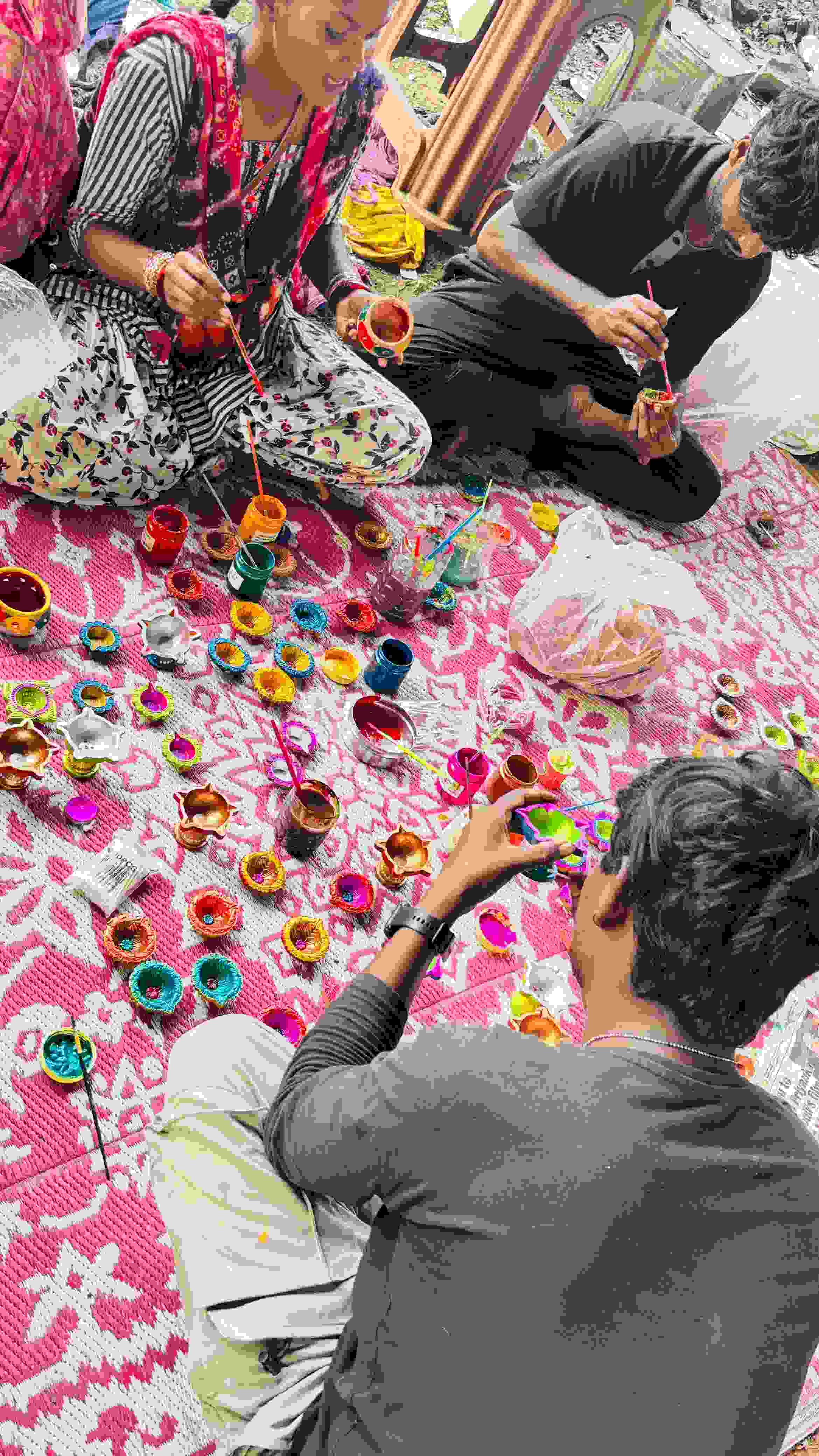 Empowering Lives Through Art – Diya Painting Activity